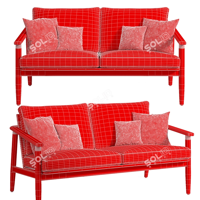 Modern Lounge Sofa Model Set 3D model image 2