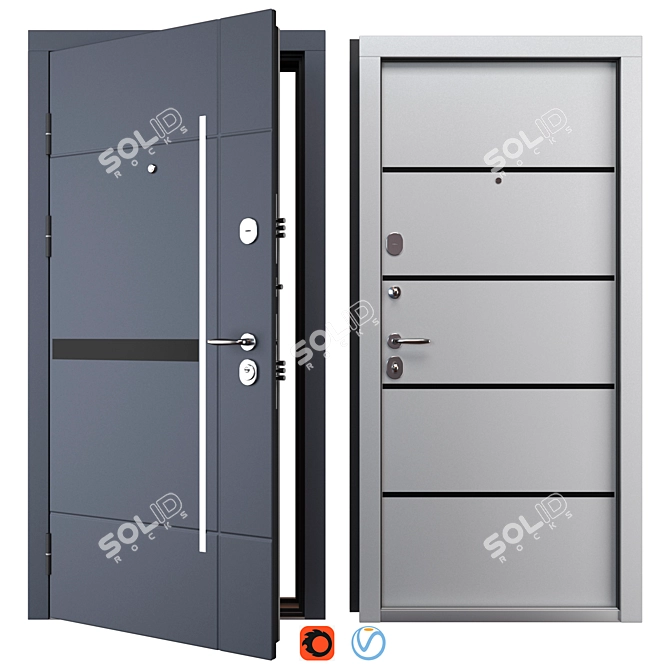 Olymp Bulat Metal Entry Door 3D model image 1