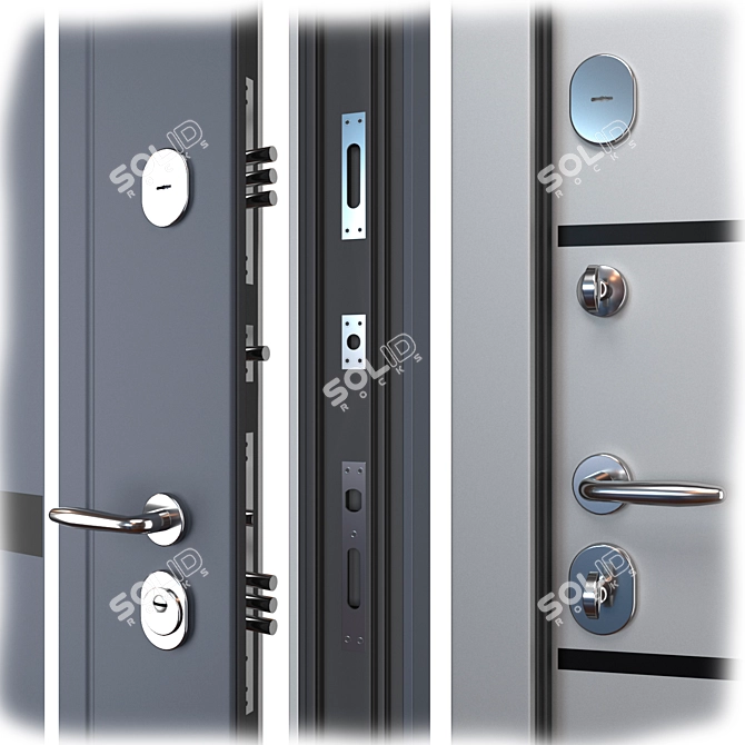 Olymp Bulat Metal Entry Door 3D model image 2