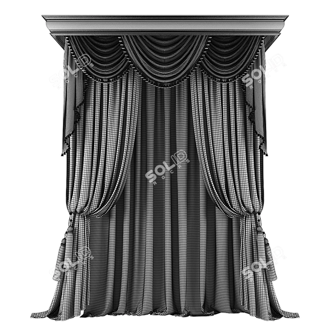 592182 Polys 604269 Verts Curtains 3D model image 2