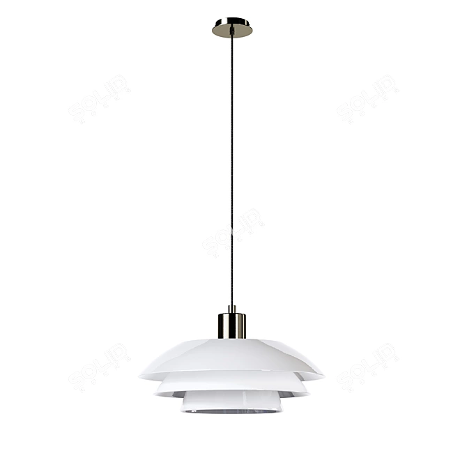 Classic Metal Pendant Light Fixture 3D model image 2