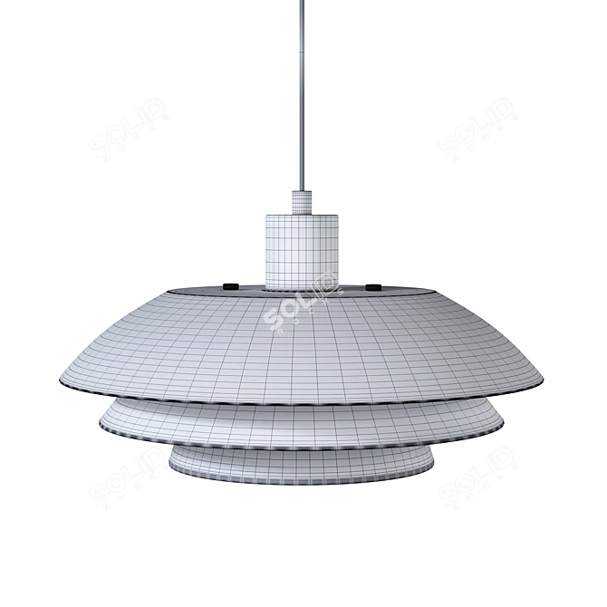 Classic Metal Pendant Light Fixture 3D model image 4