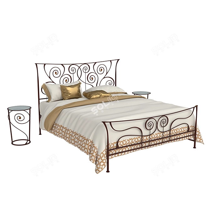 Ciacci Brigitte Bed with 3D Models 3D model image 2