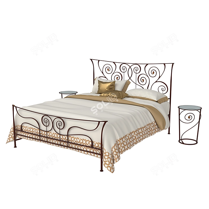 Ciacci Brigitte Bed with 3D Models 3D model image 8