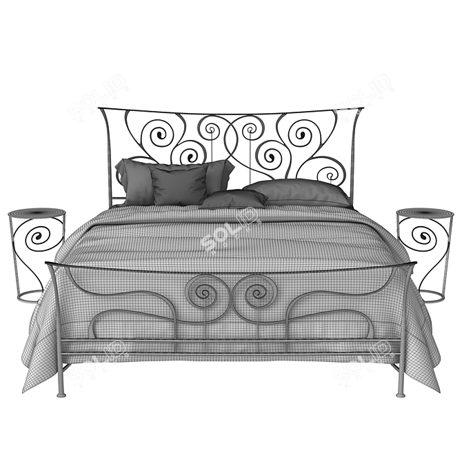 Ciacci Brigitte Bed with 3D Models 3D model image 15