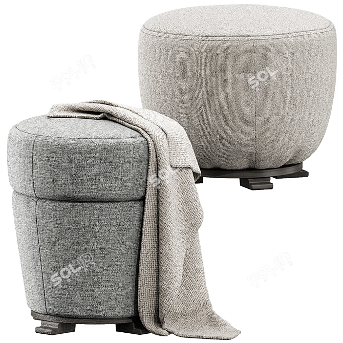 Gemstone Pouf Set, Designer Giorgetti 3D model image 1