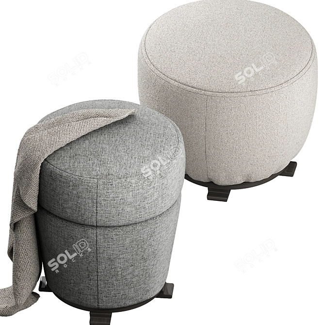 Gemstone Pouf Set, Designer Giorgetti 3D model image 2