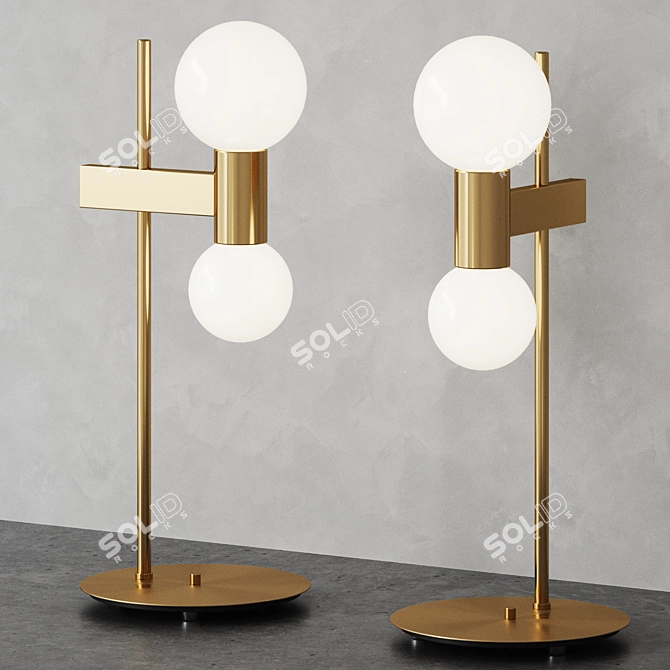 Modern Bubble Table Lamp 50cm 3D model image 4