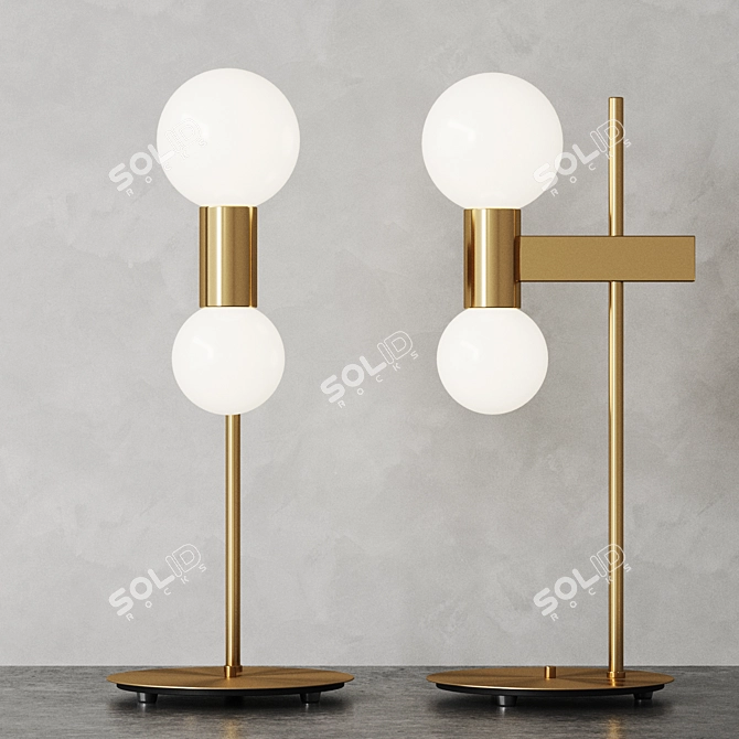 Modern Bubble Table Lamp 50cm 3D model image 5