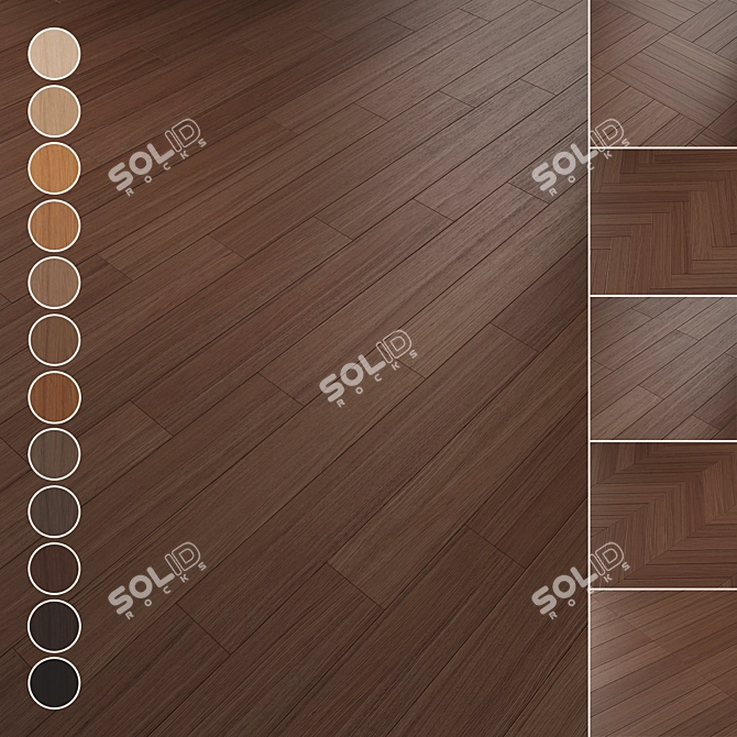 Oak Parquet 094 - Variety Collection 3D model image 1