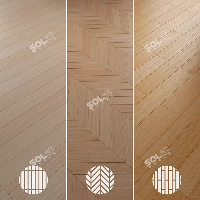 Oak Parquet 094 - Variety Collection 3D model image 3