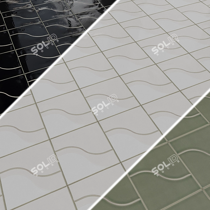 Equipe Curve Ceramic Wall Tiles 3D model image 1