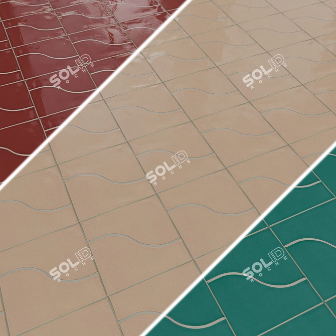 Equipe Curve Ceramic Wall Tiles 3D model image 3