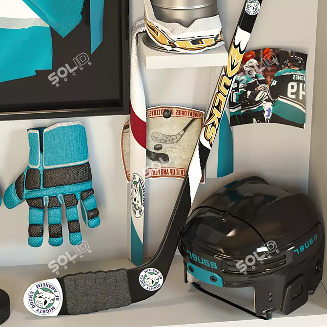 Hockey Themed Sports Set 3D model image 3