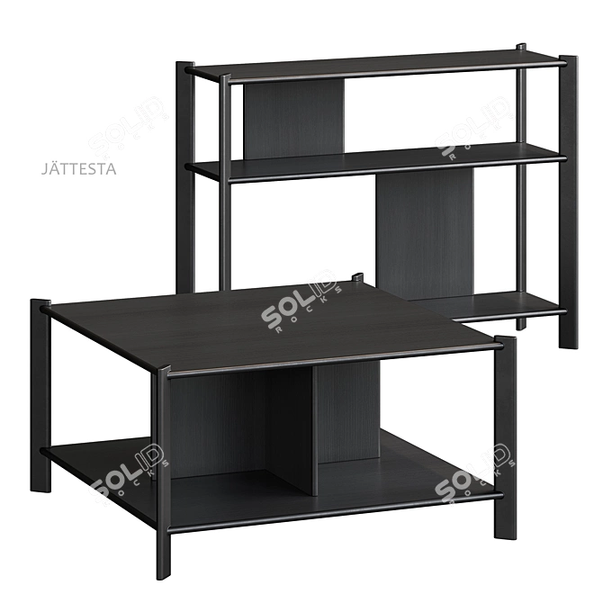 JÄTTESTA IKEA Side Coffee Table 3D model image 1