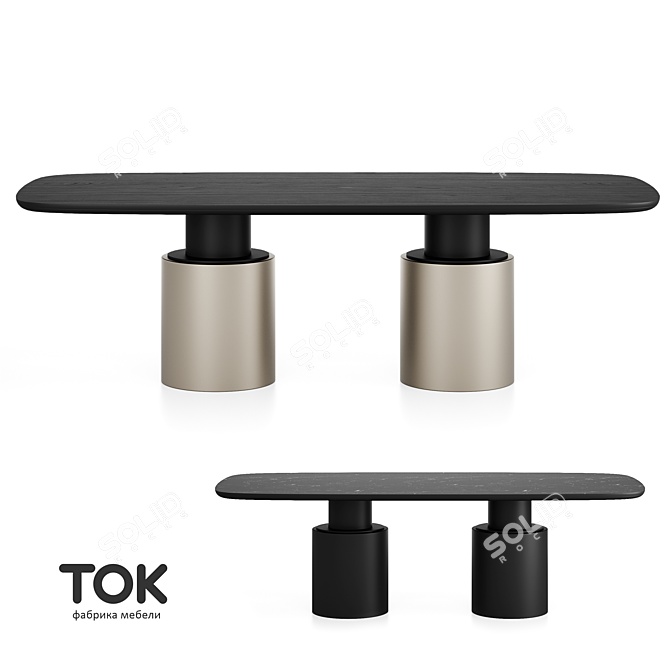 Flacon2 Table: Dynamic Design, Customizable 3D model image 1