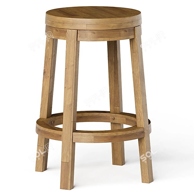 Rotating Counter Height Stool 3D model image 1