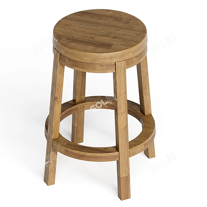 Rotating Counter Height Stool 3D model image 2