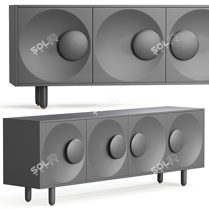 Bardot 4-Door Sideboard, Corona Render 3D model image 1