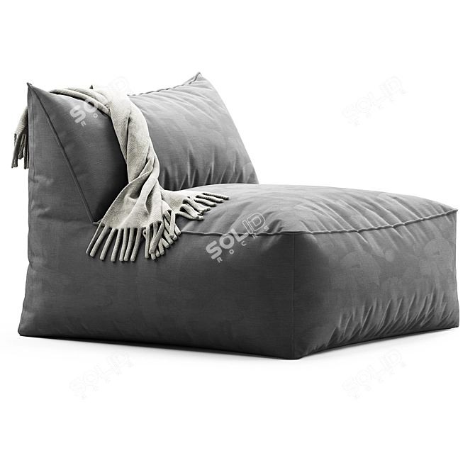 Modern Fabric Garden Armchair Design 3D model image 1