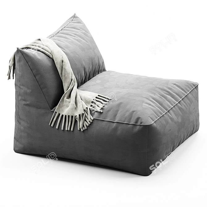 Modern Fabric Garden Armchair Design 3D model image 4