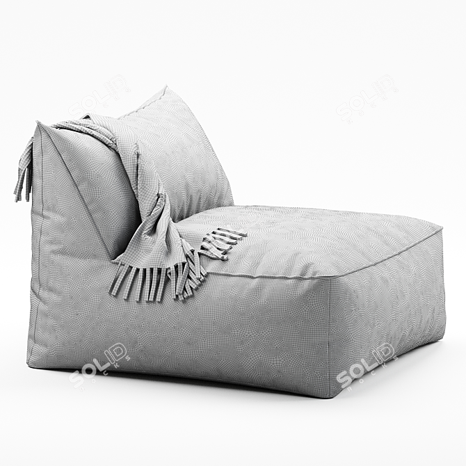 Modern Fabric Garden Armchair Design 3D model image 5