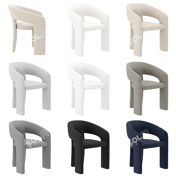 Modern Anise Dining & Occasional Chairs 3D model image 4