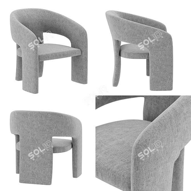 Modern Anise Dining & Occasional Chairs 3D model image 6