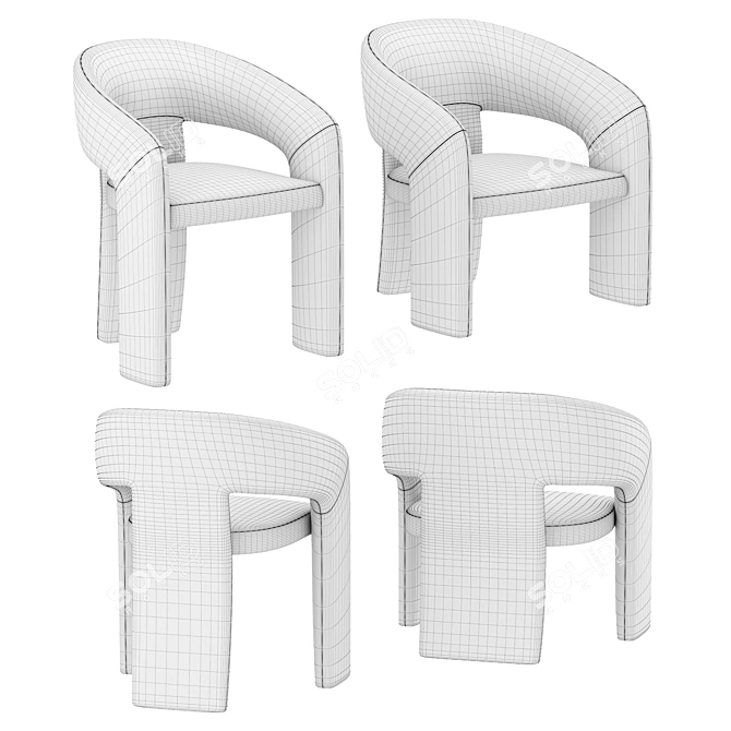 Modern Anise Dining & Occasional Chairs 3D model image 7