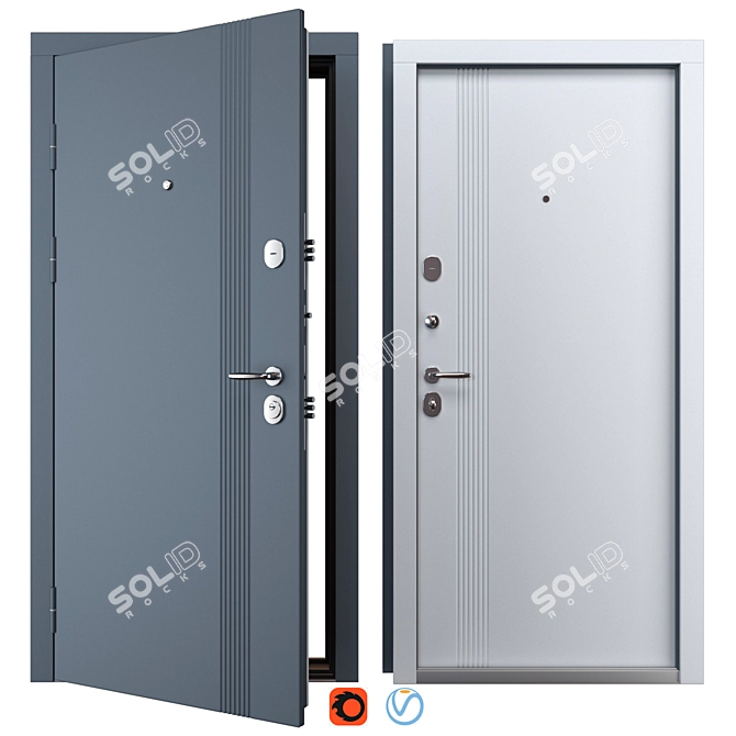  Magnat Bulat Metal Entrance Door 3D model image 1