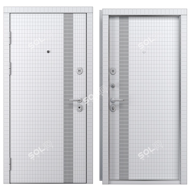  Magnat Bulat Metal Entrance Door 3D model image 4