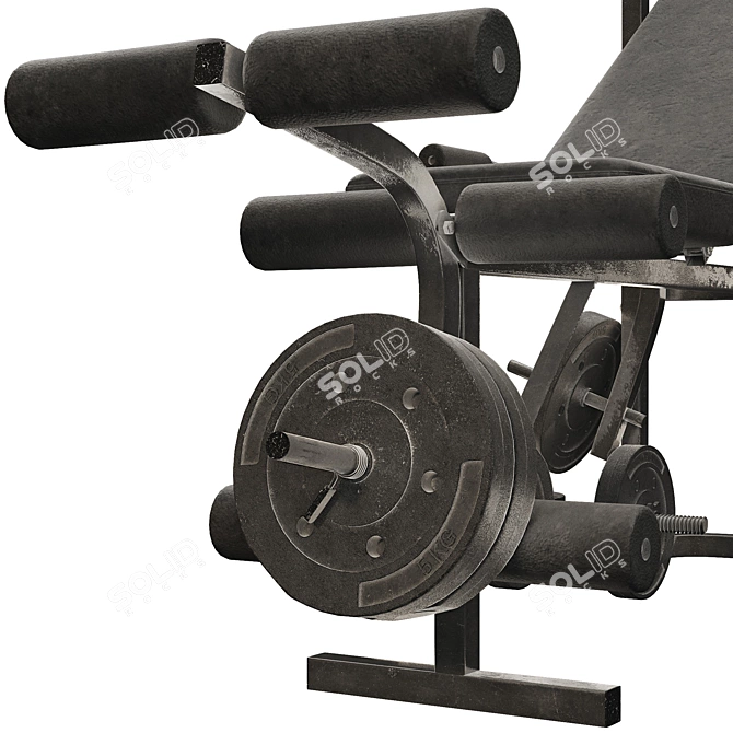 Duke Fitness Dumbbell Bench Set 3D model image 4