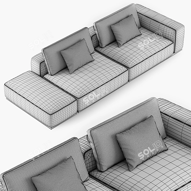  Modern Poliform WESTSIDE Sofa 04 3D model image 5