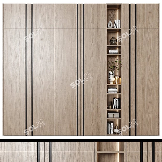 Contemporary Style Modular Wardrobes 3D model image 1