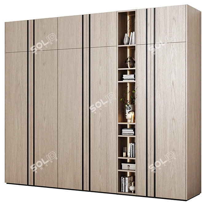 Contemporary Style Modular Wardrobes 3D model image 2