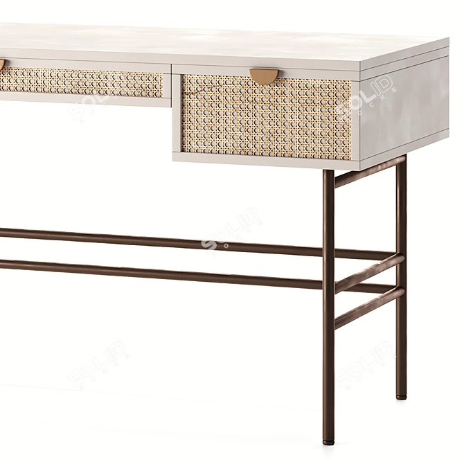 Elegant Luella Desk by Burke 3D model image 2