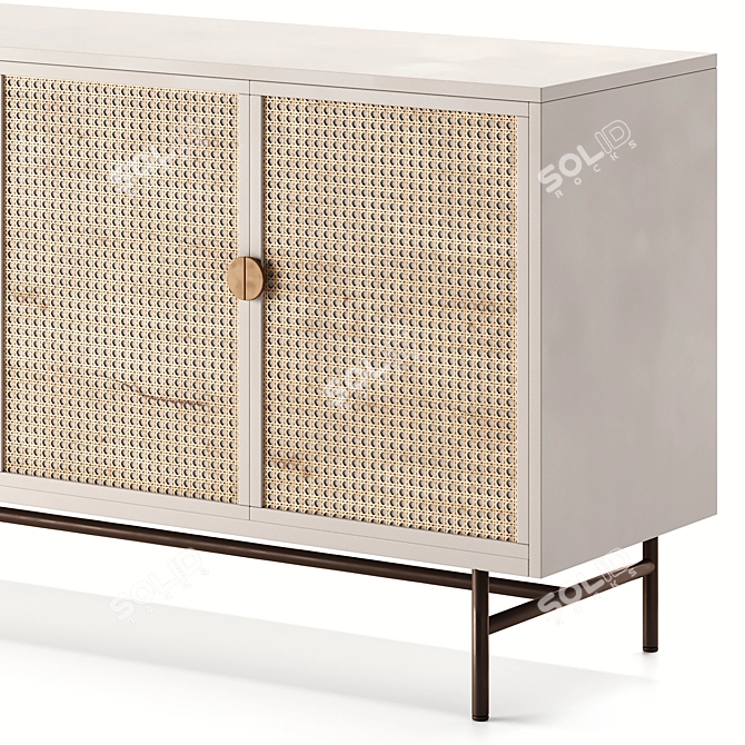 Modern Sideboard in Millimeters 3D model image 2