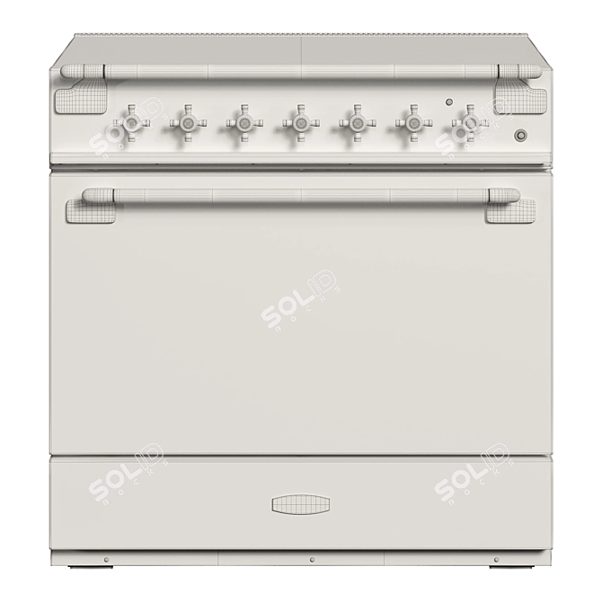 Modern Farmhouse Inspired AGA Range 3D model image 4