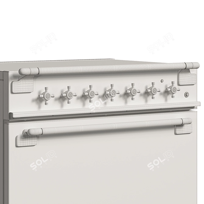 Modern Farmhouse Inspired AGA Range 3D model image 6