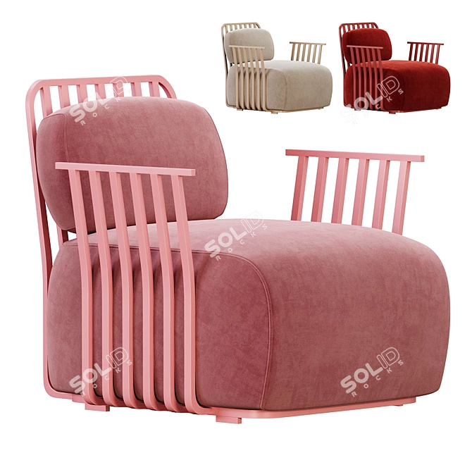 GRILL Armchair with Armrests 2015 3D model image 1