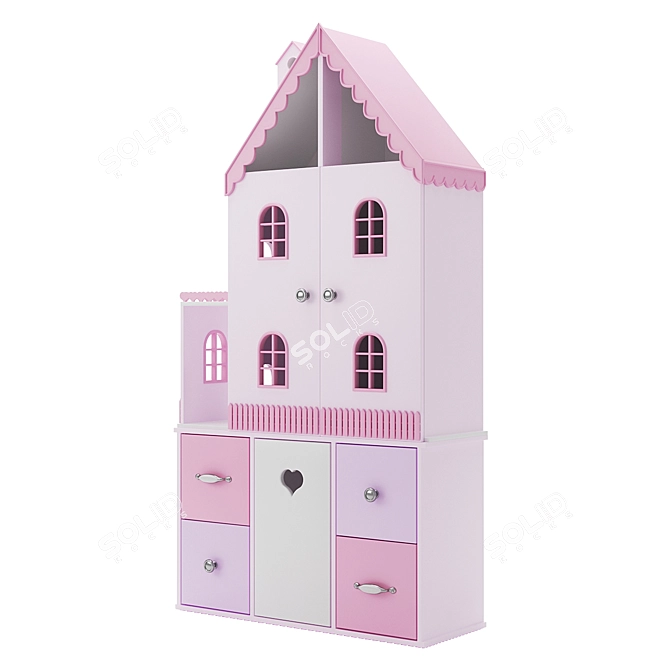 Dollhouse: Charming Miniature Home 3D model image 2