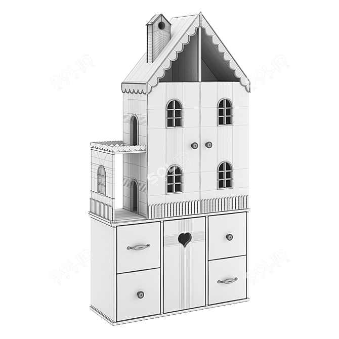 Dollhouse: Charming Miniature Home 3D model image 4