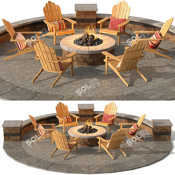 Campfire Resting Place Model 3D model image 2