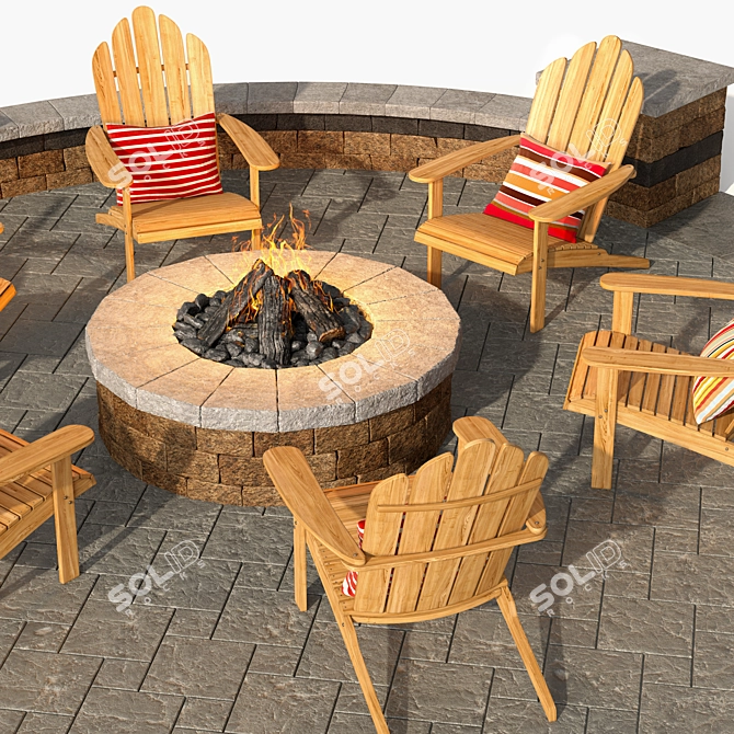 Campfire Resting Place Model 3D model image 5