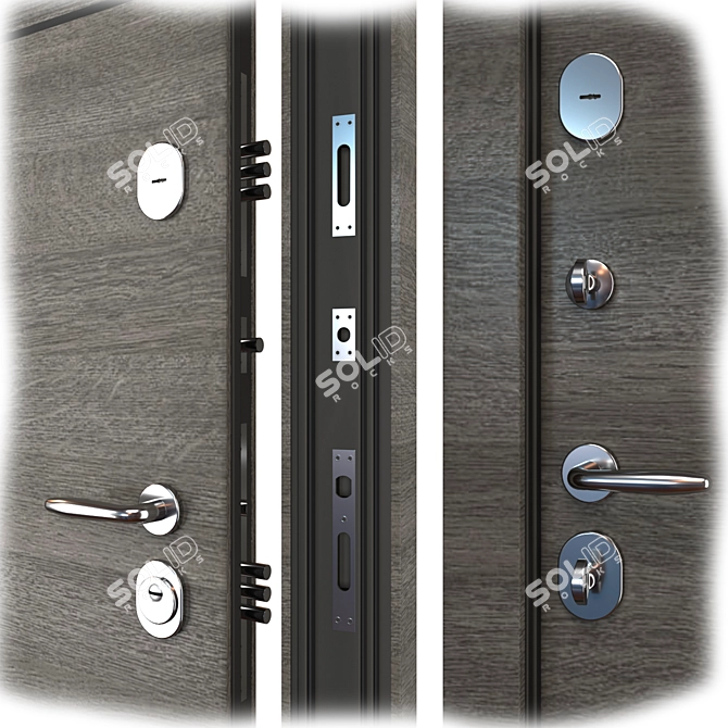 Magnat 518 (Bulat) Steel Entry Door 3D model image 2