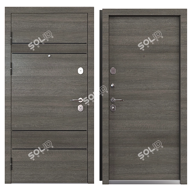 Magnat 518 (Bulat) Steel Entry Door 3D model image 3