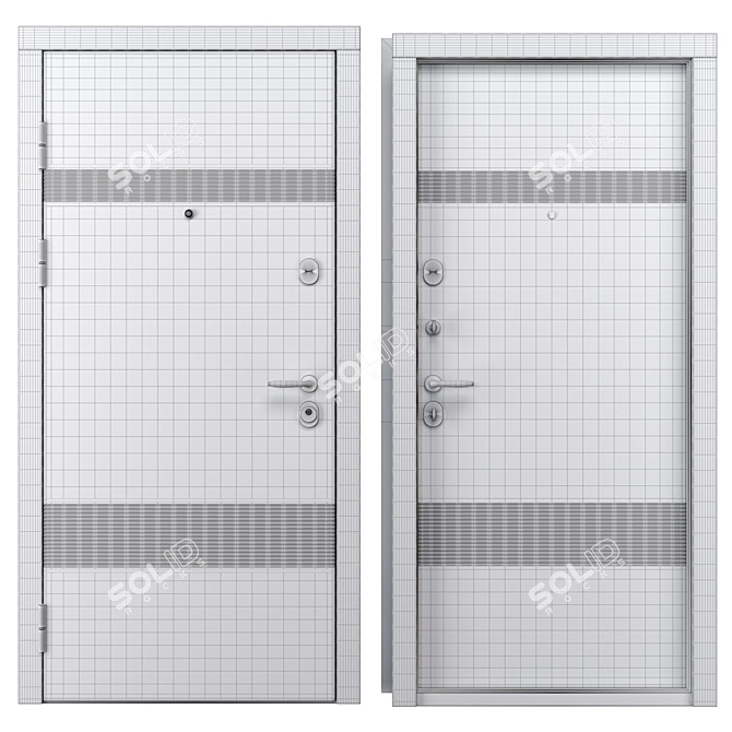 Magnat 518 (Bulat) Steel Entry Door 3D model image 4