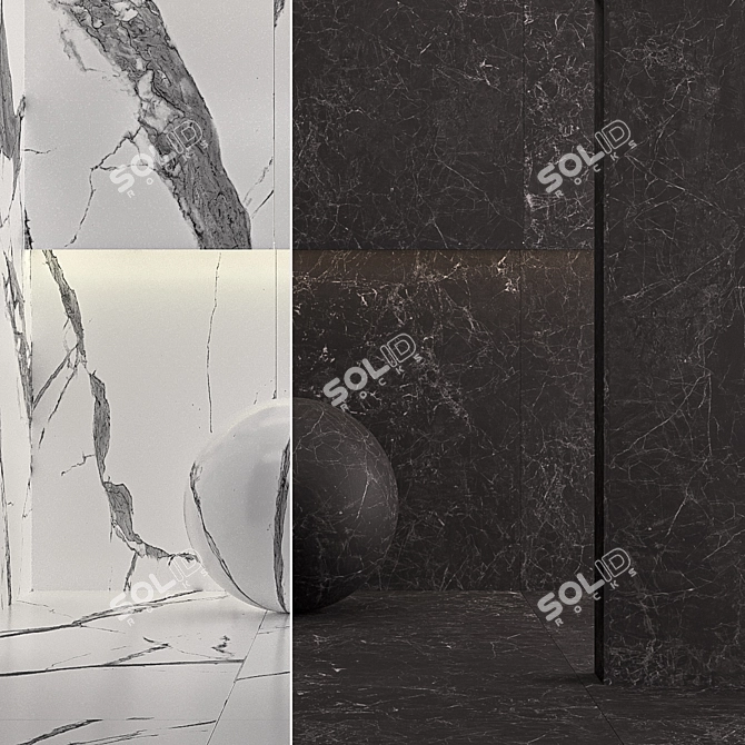 Large Format Laminam Ceramic Tile 3D model image 1