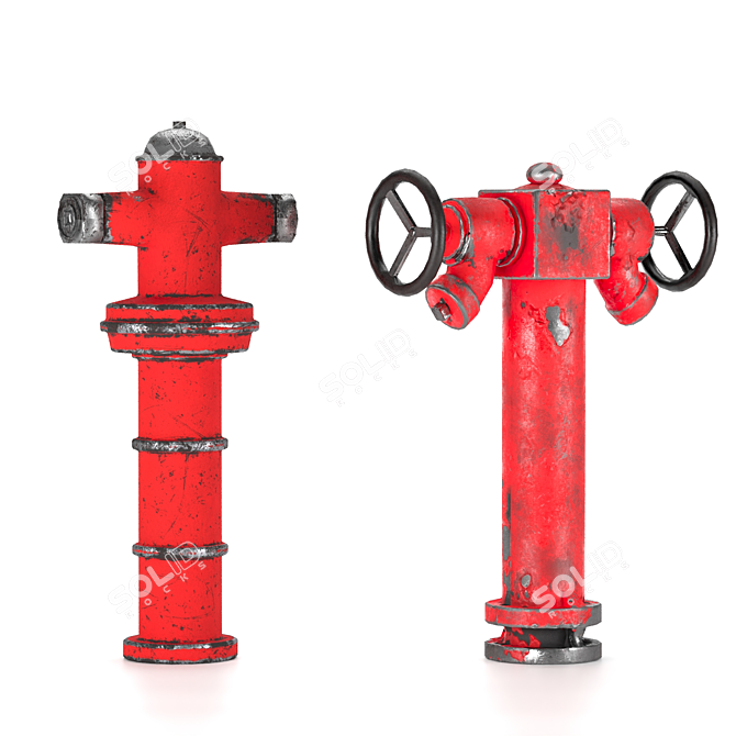 Pristine Fire Hydrant Geometry Set 3D model image 1