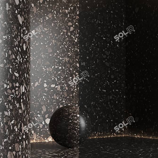 Seamless Terrazzo Marble Textures Set 3D model image 6